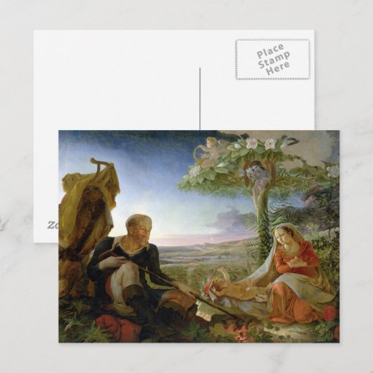 Rust op de vlucht naar Egypte, 1805-6 Briefkaart (Voorkant / Achterkant)