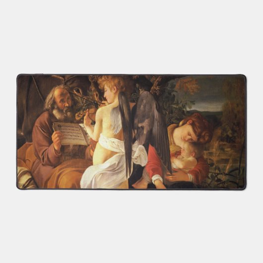 Rust op de vlucht naar Egypte (Caravaggio) Bureaumat (Voorkant)