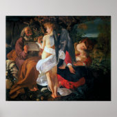 Rust op de vlucht naar Egypte, Caravaggio Poster (Voorkant)