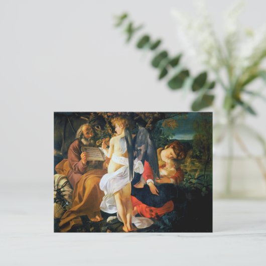 Rust op de vlucht naar Egypte door Caravaggio (159 Briefkaart (Staand voorkant)