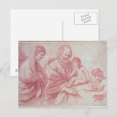 Rust op de vlucht naar Egypte (rode krijt op papie Briefkaart (Voorkant / Achterkant)