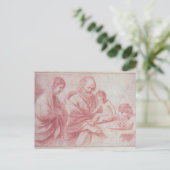 Rust op de vlucht naar Egypte (rode krijt op papie Briefkaart (Staand voorkant)