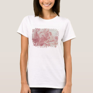 Rust op de vlucht naar Egypte (rode krijt op papie T-shirt