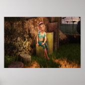 Rust op een stump DAZ Studio Digitale Kunst Poster (Voorkant)