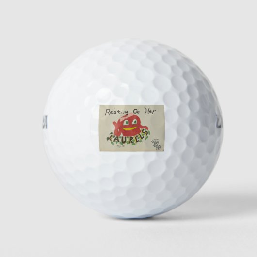 Rust op haar Laurels Prigan Art 10 Golfballen (Voorkant)
