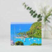 Rust op toekomstig succes: caribische saint lucia briefkaart (Staand voorkant)