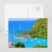 Rust op toekomstig succes: caribische saint lucia briefkaart (Voorkant / Achterkant)