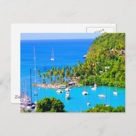 Rust op toekomstig succes: caribische saint lucia briefkaart (Voorkant / Achterkant)
