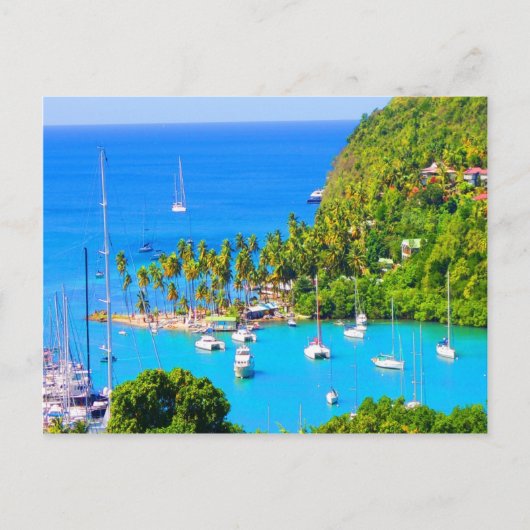 Rust op toekomstig succes: caribische saint lucia briefkaart (Voorkant)