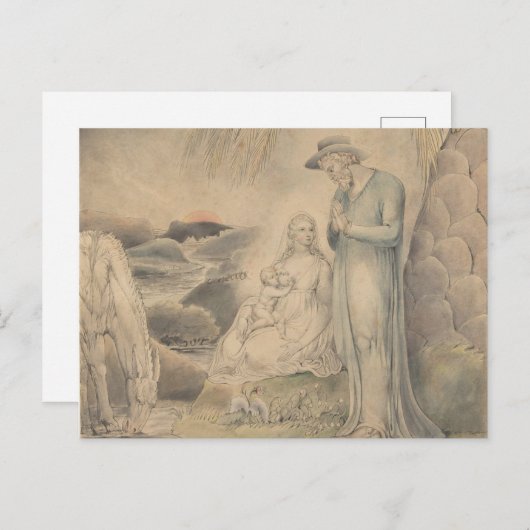 Rust op vlucht naar Egypte Briefkaart (Voorkant / Achterkant)