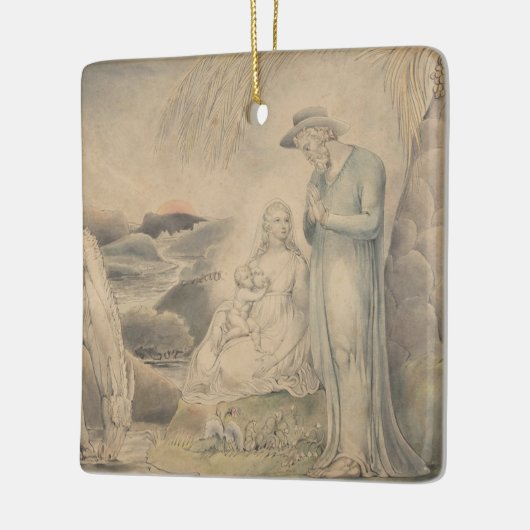 Rust op vlucht naar Egypte Keramisch Ornament (Links)