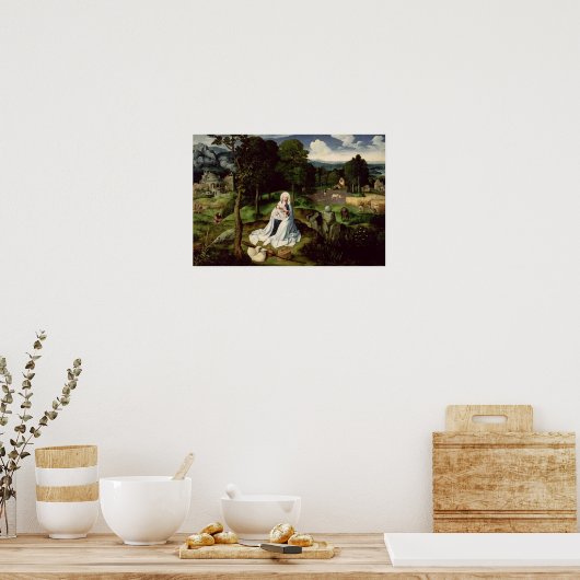 Rust op vlucht naar Egypte Poster (Keuken)