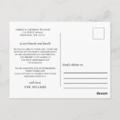 Rust Oranje Bloemrijke Herfst Bruiloft Dank Je Briefkaart (Achterkant)