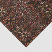 Rust Oranje donkerbruin rood zwart wit mozaïekart Tissuepapier (Detail)