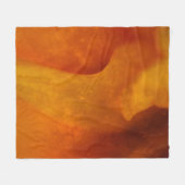 Rust oranje fleece deken (Voorkant (Horizontaal))