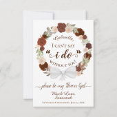 Rust Oranje Floral is mijn Bloemenmeisje-kaart (Voorkant)