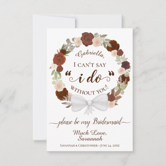 Rust Oranje Floral is mijn briefkaart (Voorkant)