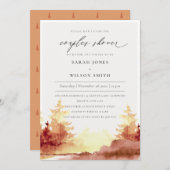 Rust Oranje Gele Herfst - Etiketten schoen uitnodi Bedankkaart (Voorkant / Achterkant)