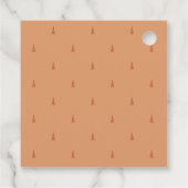 Rust Oranje Gele Herfst Trees Monogram Wedding Bedankjes Labels (Achterkant)