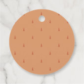 Rust Oranje Gele Herfst Trees Monogram Wedding Fa Bedankjes Labels (Achterkant)