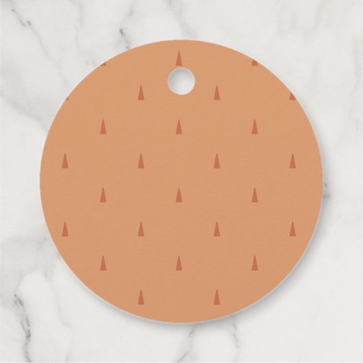 Rust Oranje Gele Herfst Trees Monogram Wedding Fa Bedankjes Labels (Achterkant)