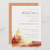 Rust Oranje Gele Herfst Trees Vrijgezellenfeest In Bedankkaart (Voorkant / Achterkant)