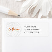 Rust Oranje haakjeslabel Etiket (Insitu)