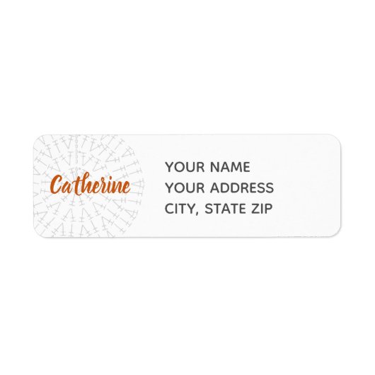 Rust Oranje haakjeslabel Etiket (Voorkant)