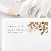 Rust Oranje Herfst Boom Branch Foliage Adres Etiket (Insitu)