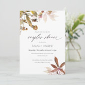 Rust Oranje Herfst - Branch Couples Shower Bedankkaart (Staand voorkant)