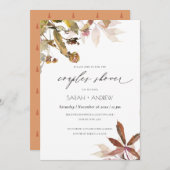 Rust Oranje Herfst - Branch Couples Shower Bedankkaart (Voorkant / Achterkant)