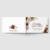 Rust Oranje herfst Floral Elegant Boho Wedding Gastenboek (Volledig)
