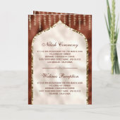 Rust Oranje Ivory  Islamic Arch Wedding (Achterkant)