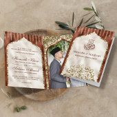 Rust Oranje Ivory  Islamic Arch Wedding