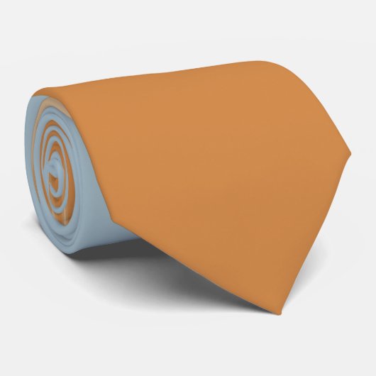Rust Oranje Licht Blauw Grijs Grijs Stropdas (Opgerold)