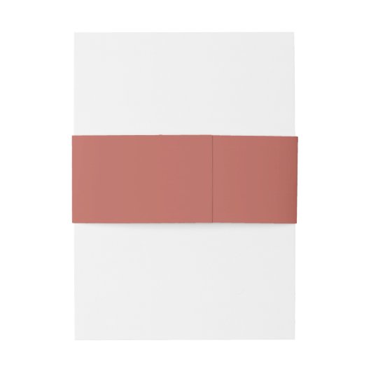 Rust Oranje Modern Simple Wedding Invitation Uitnodigingen Wikkel (Achterkant Voorbeeld)