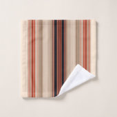 Rust Oranje Moderne Stripes Bad Handdoek (Wasdoekje)
