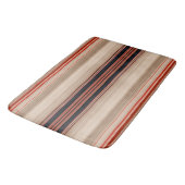 Rust Oranje Moderne Stripes Badmat (Gekanteld)