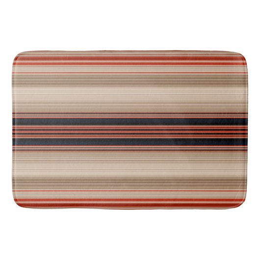 Rust Oranje Moderne Stripes Badmat (Voorkant)