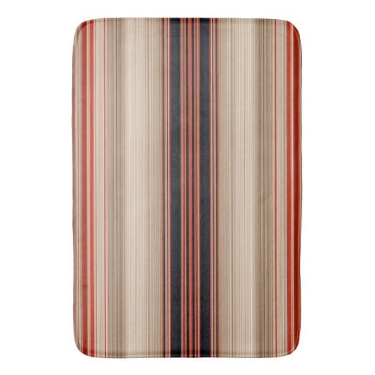 Rust Oranje Moderne Stripes Badmat (Voorkant Verticaal)