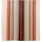 Rust Oranje Moderne Stripes Douchegordijn (Voorkant)