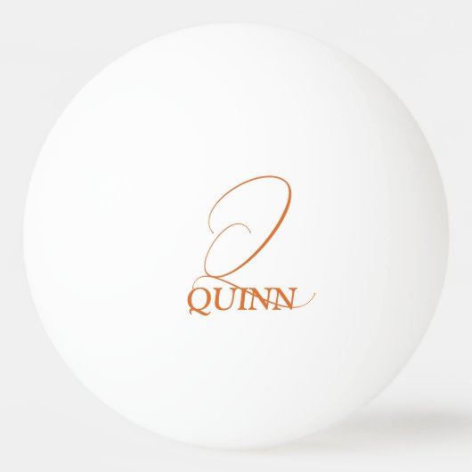Rust Oranje Monogrammed Ping Pong Paddle Pingpongbal (Achterkant)