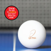 Rust Oranje Monogrammed Ping Pong Paddle Pingpongbal