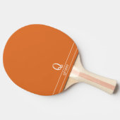 Rust Oranje Monogrammed Ping Pong Paddle Tafeltennisbatje (Zijkant)