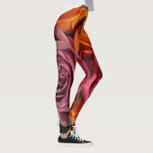 Rust Oranje Paars Roos Leggings (Rechts)
