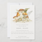 Rust Oranje paddenstoel Fern Foliage Rehearsal Din Kaart (Voorkant)