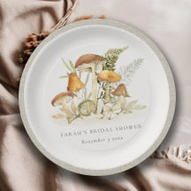 Rust Oranje paddenstoel Fern Foliage Vrijgezellenf