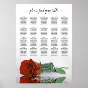Rust Oranje Roos 20 Tafel-weddenschappen Poster