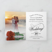 Rust Oranje Roos Elegant Romantic Photo Wedding (Binnen)