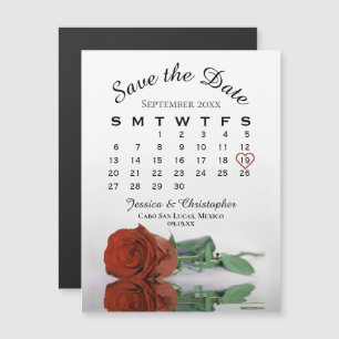 Rust Oranje Roos sparen de Magnet van de Kalender 